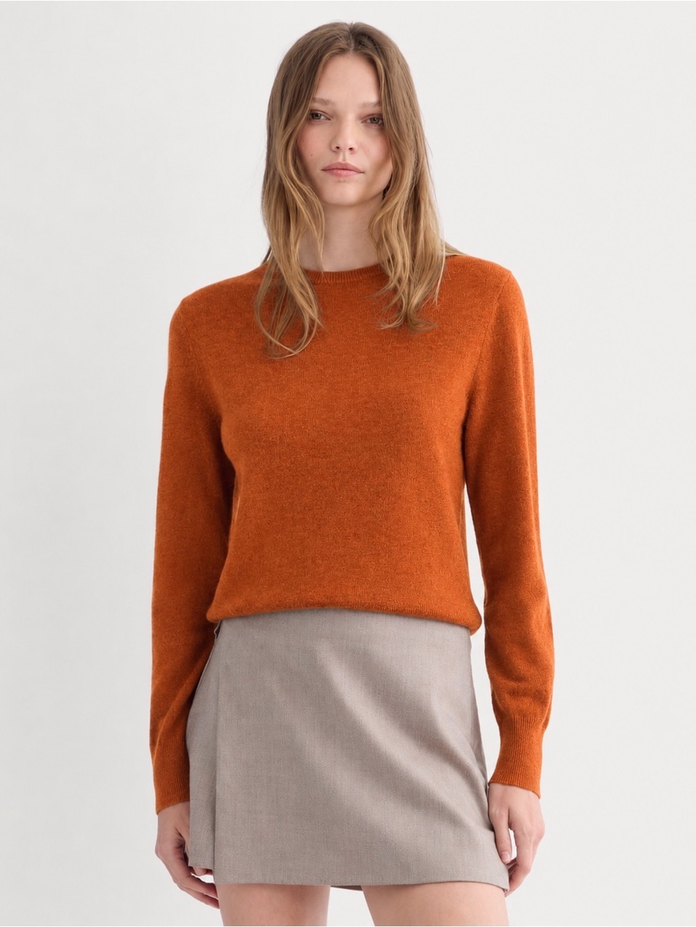 EVERLANE CASHMERE SLIM CREW SWEATER SIZE L